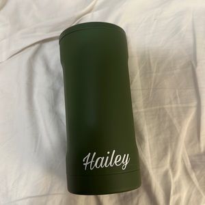 Personalized Hailey olive green skinny Brumate